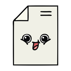 Naklejka premium cute cartoon sheet of paper