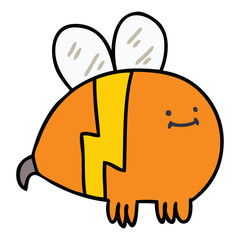 quirky hand drawn cartoon bumblebee