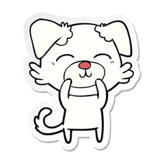 sticker of a cartoon dog