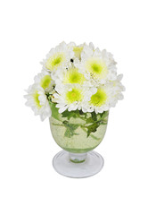 White chrysanthemum in vase