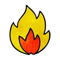 retro grunge texture cartoon fire