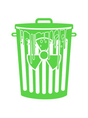 endlager atommüll entsorgen atomar radioaktiv uran strahlend tonne mülltonne mülleimer müll wegwerfen dreck abfall recycling ökologisch biologisch eimer verwerten sauber halten behälter clipart design © Style-o-Mat-Design