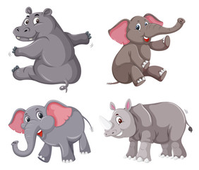 Set of animal character