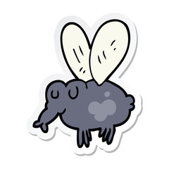 sticker of a cartoon fly