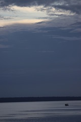 sunset over the lake