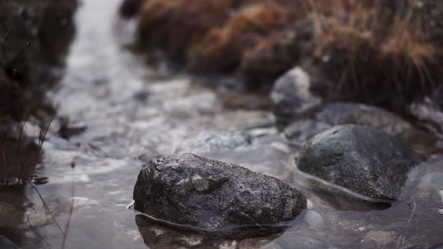 Closeup of rocks in creek