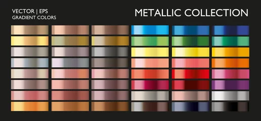 Deurstickers Holographic multicolor palette set. Vivid color gradient for screen, mobile, banner, tag, label template.  © PackagingMonster