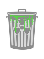 atommüll endlager entsorgen atomar radioaktiv uran strahlend tonne mülltonne mülleimer müll wegwerfen dreck abfall recycling ökologisch biologisch eimer verwerten sauber halten behälter clipart design © Style-o-Mat-Design