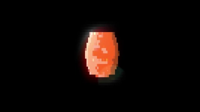 Pixelated animated concept of easter egg . Great for an oldschool game collectible object