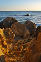 Fototapeta na wymiar Gale Beach Scenery in Albufeira, Portugal