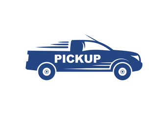 Pickup truck logo. Suv cars vector
