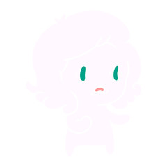 cartoon of kawaii scary ghost