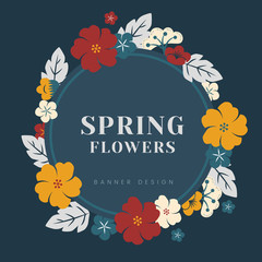 Colorful flower border