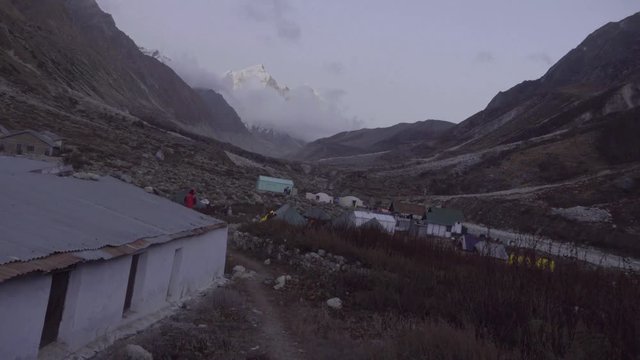 Bhojbasa is a scenic spot on the rugged terrains, situated at an altitude of 3,775 mts . Bhojbasa can be reached by14 kms trek that starts from Gangotri & 4km away from Gaumukh, Uttarakhand,India.