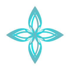 Isolated flower icon. Spa logo. Vector illustration design