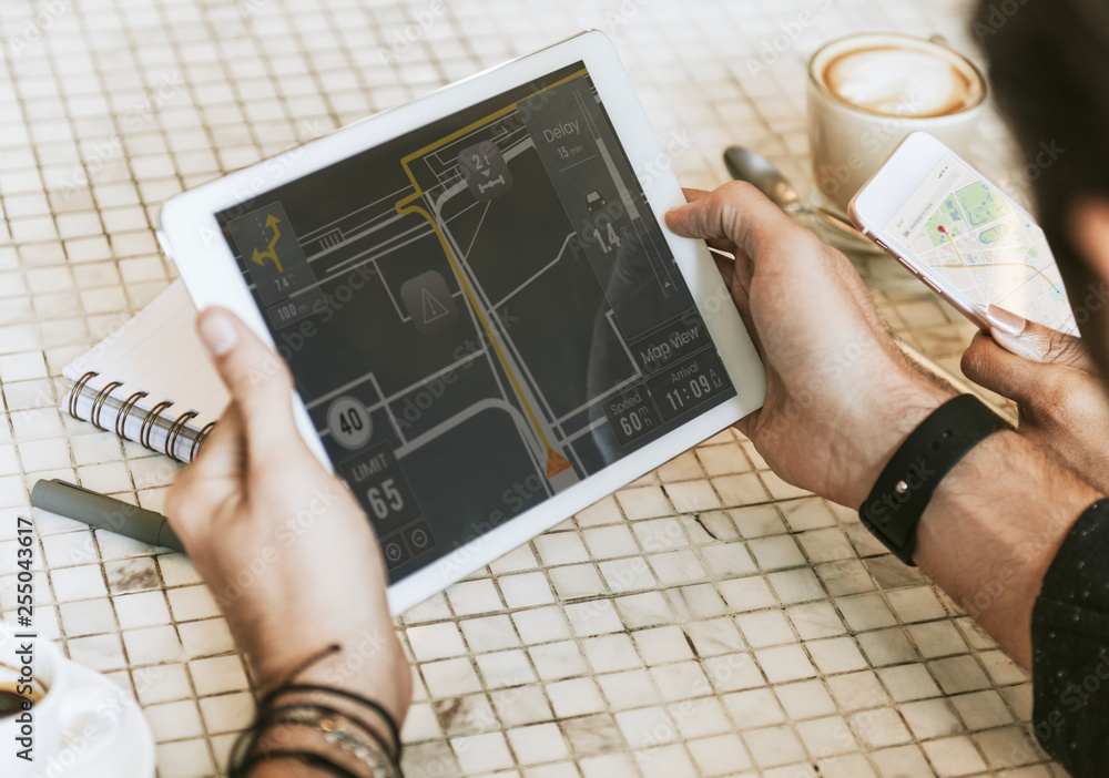 Poster navigation application on a tablet