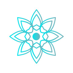 Spa logo with an abstract flower. Vector illustration design