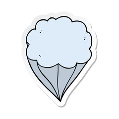 sticker of a cartoon cloud symbol