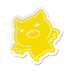 cartoon sticker of a kawaii cute bat