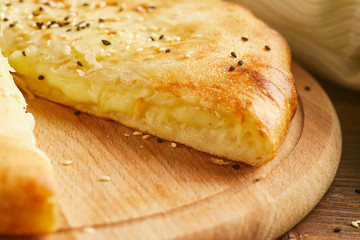 Pie with potato and cheese