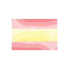 Watercolor flag of Spain. Vector illustration design