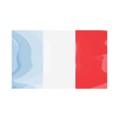 Watercolor flag of France. Vector illustration design