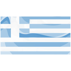 Fototapeta premium Watercolor flag of Greece. Vector illustration design