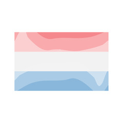 Watercolor flag of Netherlands. Vector illustration design