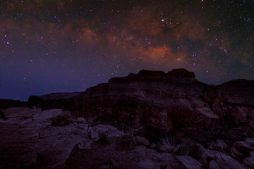 Fototapeta na wymiar Starry night Landscapes,milky Way