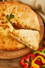 baked pie with pepper