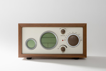 Vintage Radio Receiver. wood speaker.