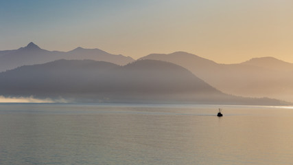 Gorgeous view of the Chilkoot inlet sailing from Skagway, Alaska.