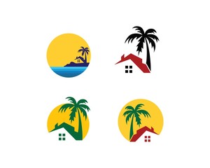 Fototapeta na wymiar home resort logo vector illustration