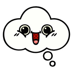 Naklejka premium comic book style cartoon thought bubble