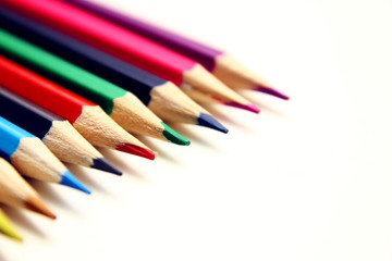 Wooden pencils background