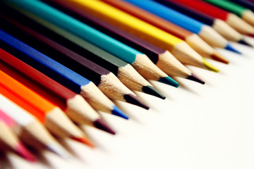 Wooden pencils background