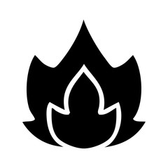 flat symbol fire