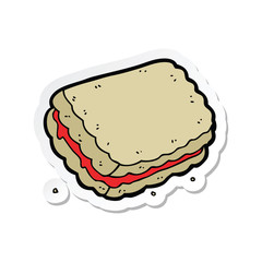 sticker of a cartoon biscuit