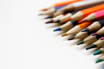 Wooden pencils background