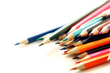 Wooden pencils background