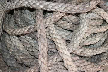 Fototapeta na wymiar rope on wooden background