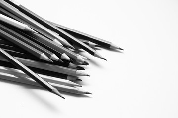 Wooden pencils background