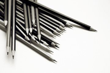 Wooden pencils background