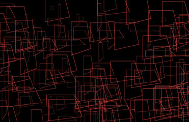 Abstract Glowing Shape Outlines Background Tabloid 11x17 13