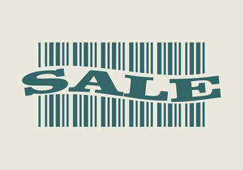Barcode for discount offer. Business concept illustration