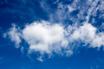 clouds in the blue sky