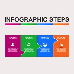 step business infographic template
