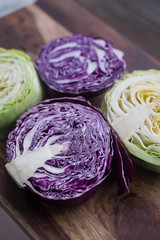 Purple and green cabbage