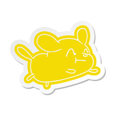 cartoon sticker kawaii of a cute dog