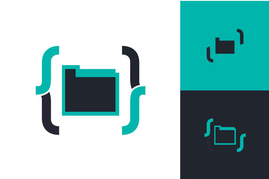 Code Folder Logo Inspirations Template